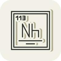 Nihonium Vector Icon Design