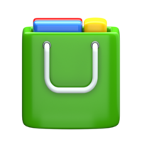 Shopping Bag 3D Icon illustration png