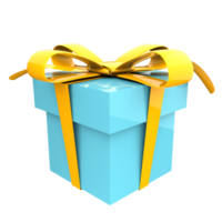 ilustración de icono 3d de caja de regalo png