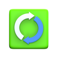 Refresh 3D Icon illustration png