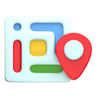 Map 3D Icon illustration png