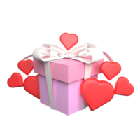 San Valentino regalo 3d icona png