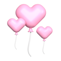 Herz Luftballons 3d Symbol png