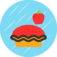 Apple pie Vector Icon Design