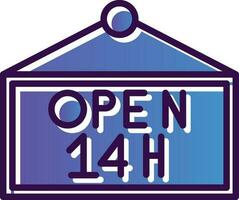 Opening hours Vector Icon Design