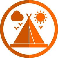 Camping tent Vector Icon Design