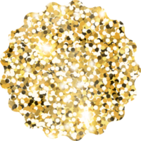 Star sparkle shiny gold glitter shape design element. Golden color dust texture form for holiday decoration, flyer, poster, greeting card, background, wallpaper. Shiny paint Birthday illustration. png