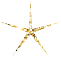 Star sparkle shiny gold glitter shape design element. Golden color dust texture form for holiday decoration, flyer, poster, greeting card, background, wallpaper. Shiny paint Birthday illustration. png