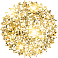 Star sparkle shiny gold glitter shape design element. Golden color dust texture form for holiday decoration, flyer, poster, greeting card, background, wallpaper. Shiny paint Birthday illustration. png