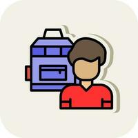 Backpacker Vector Icon Design