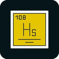 Hassium Vector Icon Design