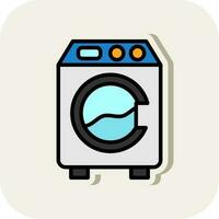 Washing machine Vector Icon Design