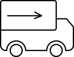 Illustration of a Delivery Truck. vector