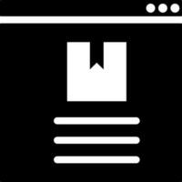 Online delivery glyph icon. vector