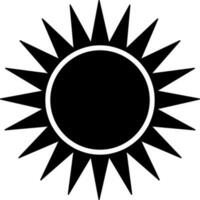 Illustration of a black and white sun. vector