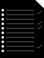 Black and White blank checklist icon. vector