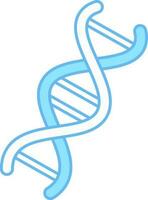 Blue And White Dna Icon In Flat Style. vector