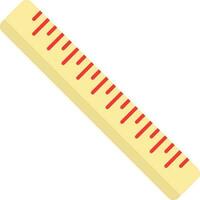 Red And Yellow Ruler Scale Icon On White Background. vector