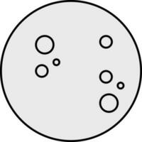 Flat Illustration Of Grey Moon Icon. vector