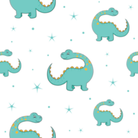 Cute Baby Dinosaur Seamless Pattern png