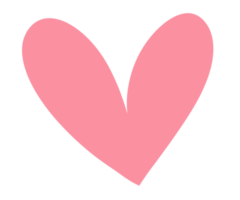 Pink heart sign isolated on transparent background. Valentines day icon. Hand drawn heart shape. World heart day concept. Love icon. PNG illustration