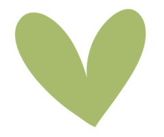 Army green heart sign isolated on transparent background. Valentines day icon. Hand drawn heart shape. World heart day concept. Love icon. PNG illustration