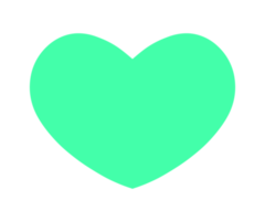 Grün Herz Zeichen isoliert auf transparent Hintergrund. Valentinsgrüße Tag Symbol. Hand gezeichnet Herz Form. Welt Herz Tag Konzept. Liebe Symbol. png Illustration