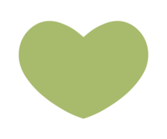 Army green heart sign isolated on transparent background. Valentines day icon. Hand drawn heart shape. World heart day concept. Love icon. PNG illustration