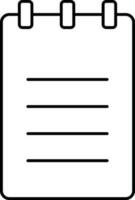 Isolated Notepad Icon In Linear Style. vector