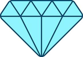 Cone Geometry Angle Icon In Blue Color. vector