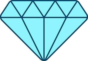 Cone Geometry Angle Icon In Blue Color. vector