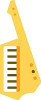 Flat Style Piano Icon In Yellow And Brown Color. vector