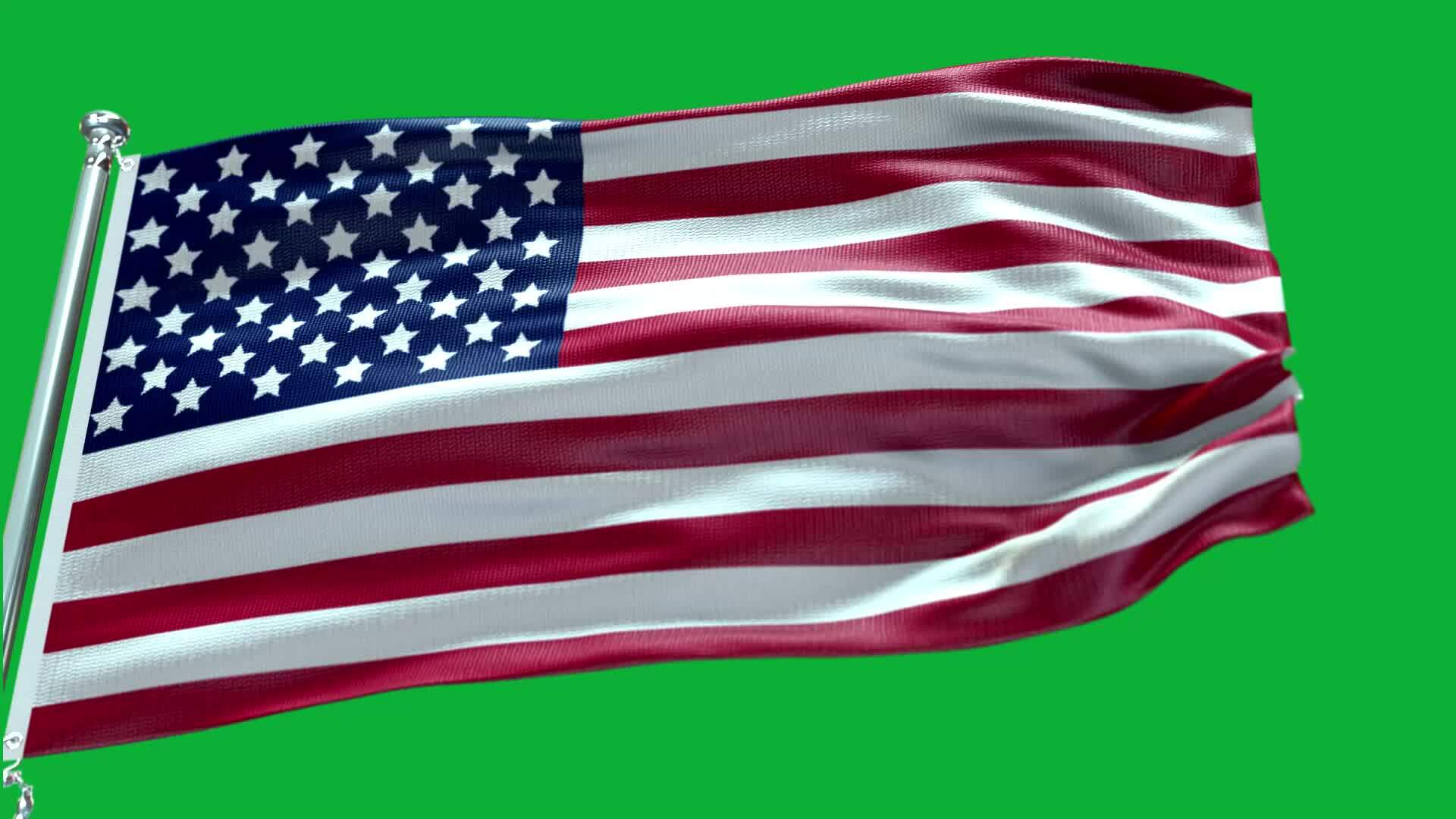 USA flag green background 25094296 Stock Video at Vecteezy