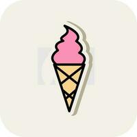 Ice cream cone Vector Icon Design