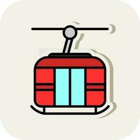 Ski lift Vector Icon Design