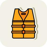 Life jacket Vector Icon Design