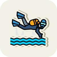 Scuba dive Vector Icon Design