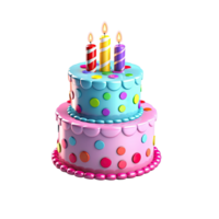 ai generated images of colorful cakes for birthday parties and make an invitation png