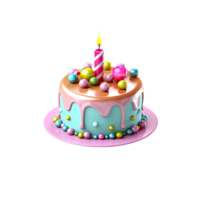 ai generated images of colorful cakes for birthday parties and make an invitation png