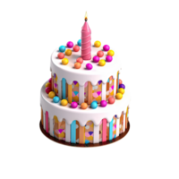 ai generated images of colorful cakes for birthday parties and make an invitation png