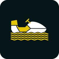 Snowmobile Vector Icon Design