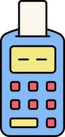 POS Machine With Card Colorful Icon Or Symbol. vector