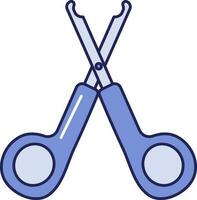 Isolated Claw Trimmer Icon In Blue Color. vector