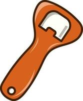 Flat Opener Icon In Orange Color. vector