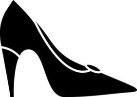 High Heels Icon In black and white Color. vector