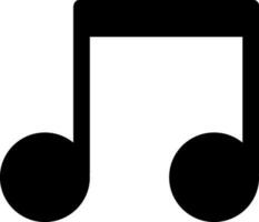 Flat style music note on white background. vector