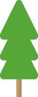 Xmas Or Fir Tree Element In Green And Brown Color. vector
