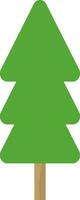 Xmas Or Fir Tree Element In Green And Brown Color. vector