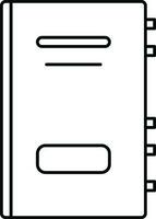 Isolated Notebook Icon In Linear Style. vector