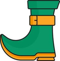 Isolated Leprechaun Boot Icon In Flat Style. vector